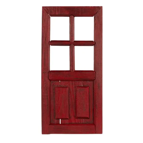 19.75" x 9.25" Wood Door – Antique Red