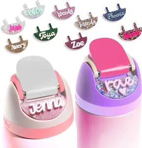 Personalized 3D Name Plate Compatible with Owala Water Bottle 24oz 32oz 40oz | 80 Color Options, 12 Font Options | Custom Name Plate Freesip Topper