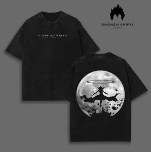 "I AM ATOMIC" - The Eminence in Shadow, Cid Kagenou, Anime Double Printed Vintage Washed Unisex Oversize Anime Manga Washed Heavyweight Cotton T-shirt, Gift For Anime Fan, Anime Lover