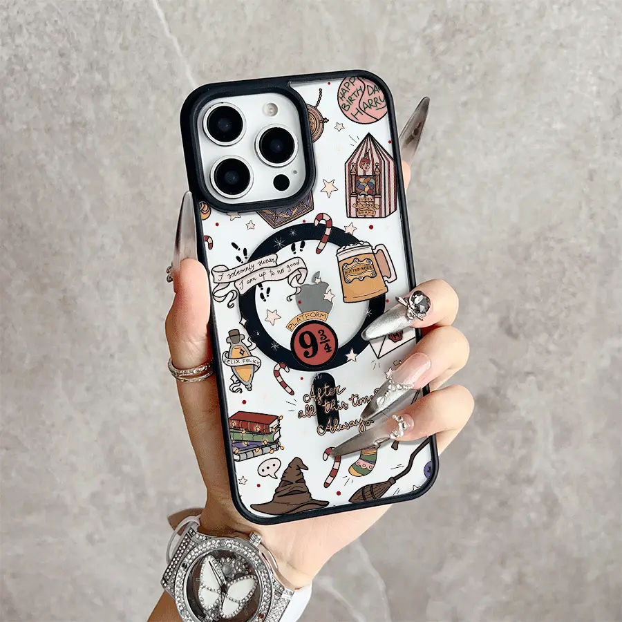Harry Potter Inspired Wizarding Whimsy MagSafe Compatible Phone Case, Slim Shockproof Full Camera Protection Cover for iPhone 17 16 Pro Max 15 Pro 14 13 11 XR XS Plus&Samsung S26 25 24 23 22, Smartphone, Handheld, Cellphone