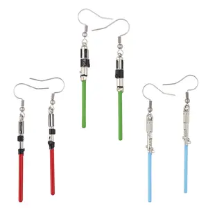 Star Wars Earrings Light Saber Dangle Ear Hook 3-Pair Set