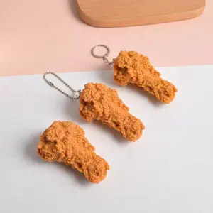 Crispy Chicken Leg Keychain - Cute Kaws-style Accessory for Women & Students - Fun Quirky Gift Idea - Novelty Charm for Bags & Keys - Perfect for Students - Unique Design