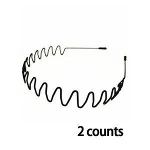 Minimalist Metal Hair Hoops, Casual Wavy Design Hair Hoops, Non Slip Hair Hoops for Outdoor Sports, Fashion Hair Accessories for Women & Men, Workout Headband