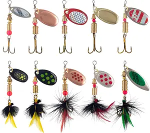 Rooster Tail Fishing Lures  Inline Spinner Baits Kit for Trout, Bass & Salmon  Effective in Freshwater, Streams & Fast Currents