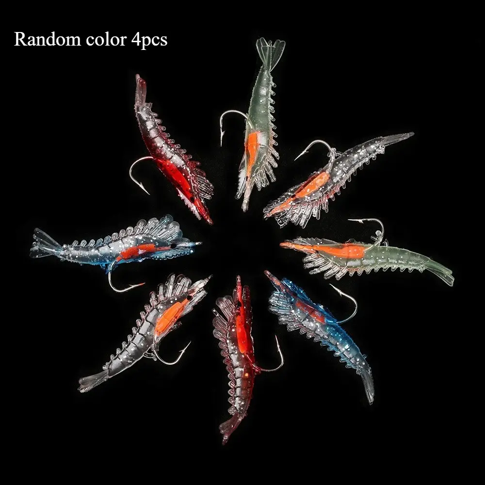 3D Bionic Shrimp Lure Set, Artificial Fishing Lure, Soft Body Design, Strong Attraction, Freshwater & Saltwater Universal, Must-Have for Anglers, Fishing Gear