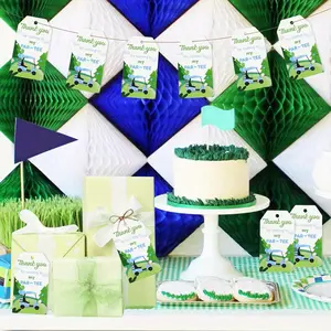 50pcs Golf Thank You Tags for Boys Golf Theme Appreciation Tags with String Thank You for Coming to My Party Tags for Sports Theme Golf Birthday Party Favors