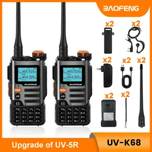 Baofeng Radio UV-K68(Upgrade of UV-5R) Tri-band Ham Radio Transceiver Long Range, Portable Walkie Talkie Long Range, Wireless Handheld Two Way Radio Emergency Gadgets  Audio Product Wireless Portable