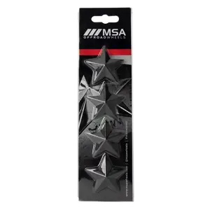 MSA WHEELS INTERCHANGEABLE CENTER CAP BLACK STARS (4PK)