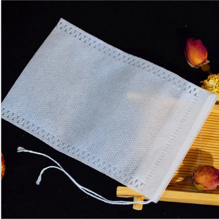 200Pcs Disposable Empty Tea Bag Drawstring Teabag Herb Loose Tea Filter