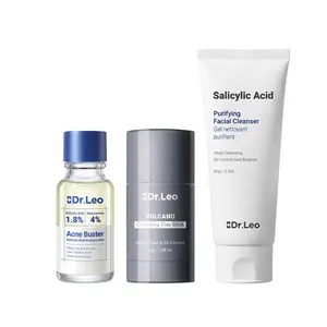 Dr.Leo Acne Control 3-Step Facial Set for All Skin Types - Salicylic Acid Cleanser, Lightweight Clay Mask Stick, Daily Detox Drying Lotion - Unclog Pores, Reduce Breakouts, Fast-Acting Spot Treatment #mothersdaygift #DealsForYouDays