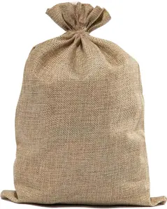 Large Burlap Bags 20x30 Inch Natural Jute Single Sacks Reusable Plant Grow Bags Root Vegetable Holders Strong Potato Sacks for Gardening Food Storage Outdoor Games for Kids
