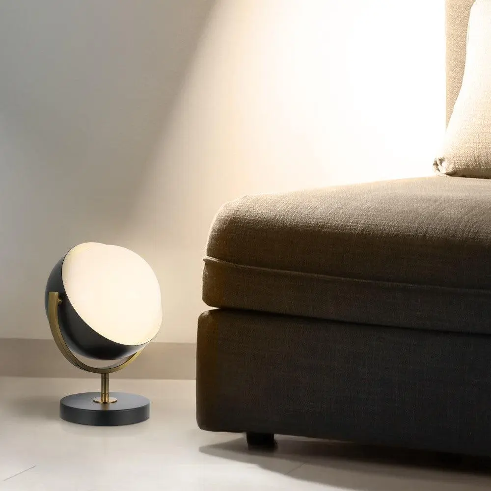JONATHAN Y Orion Classic Vintage Metal-Acrylic Adjustable Orb LED Floor Spotlight, Modern Floor Lamp, Energy-Saver Indoor Mood Lighting for Living Room, Bedroom