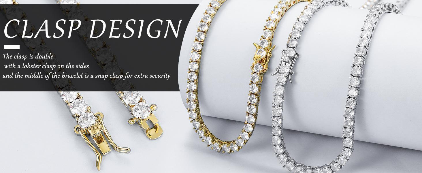 ICEOUTBOX 100% Real S925 D VVS Moissanite Tennis Bracelet For Women Men 925 Sterling Silver Sparkling Wedding Party Fine Jewelry