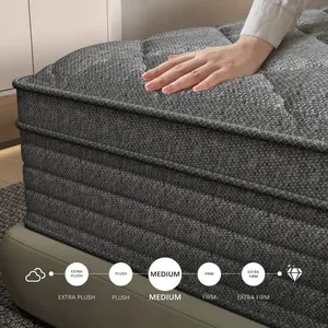 14 Inch Medium Firm Hybrid Mattress Memory Foam And Pocket Spring Twin Full Queen King Size Mattress In A Box