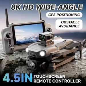 8K GPS Drone w/ Touchscreen Controller, 5G FPV, Dual Battery, Auto Return-