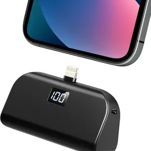 Yihoy mini portable charger for iPhone with built in cable, 4,800mAh