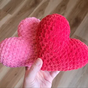 Crochet Mini Heart Pillow