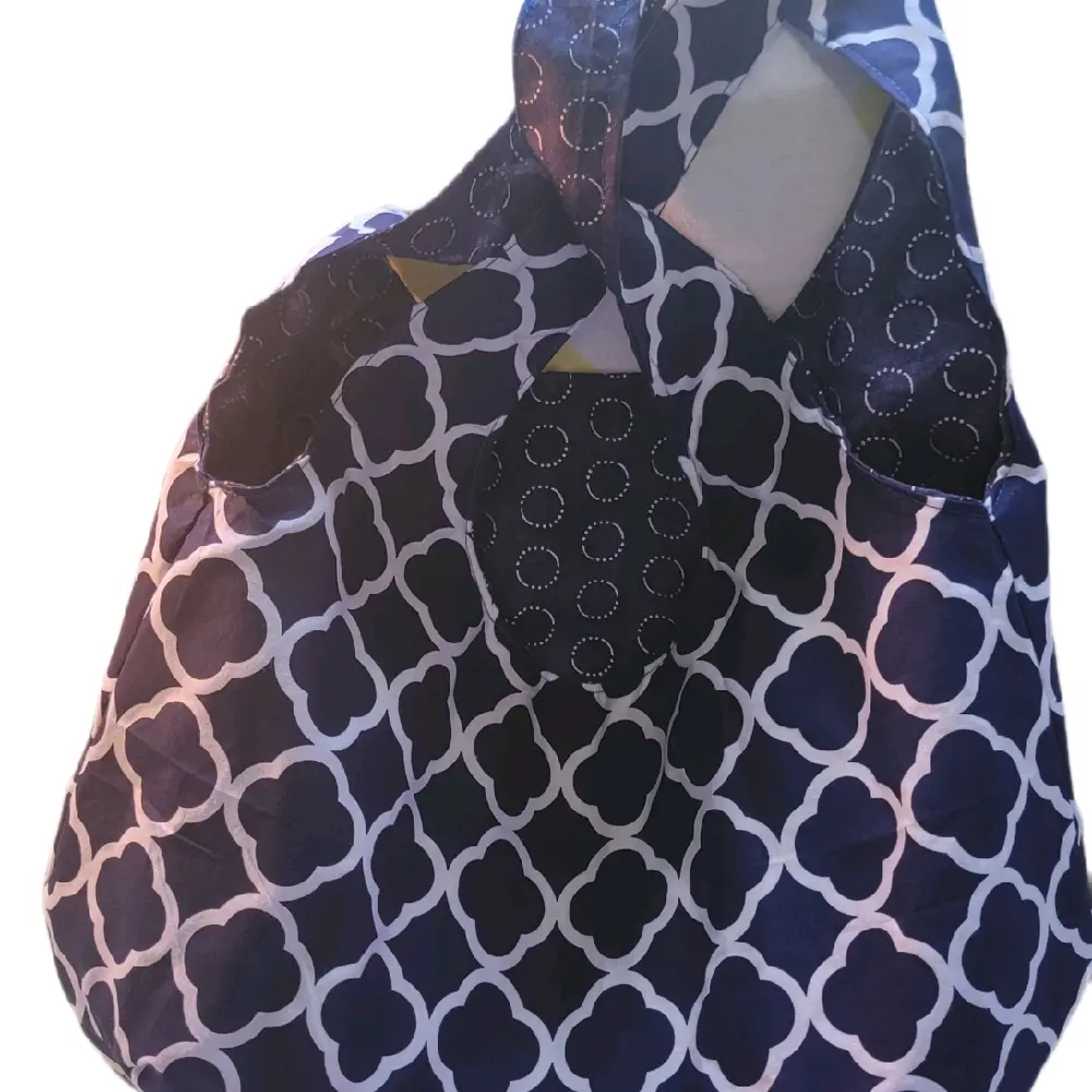 Blue Prints Reversible Bag with Unique Pattern and Design Features