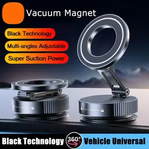 Universal Mobile Phone Stand, 360° Rotary Strong Magnetic Adsorption, Vacuum Magnetic Mount, Ideal for Automotive Instrument Panels & Glass Surfaces, Cell Phone Car Mount, Universal Smartphone Holder