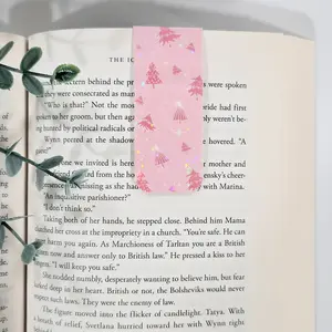 Pink Christmas Tree | Sparkle Holographic Magnetic Bookmark