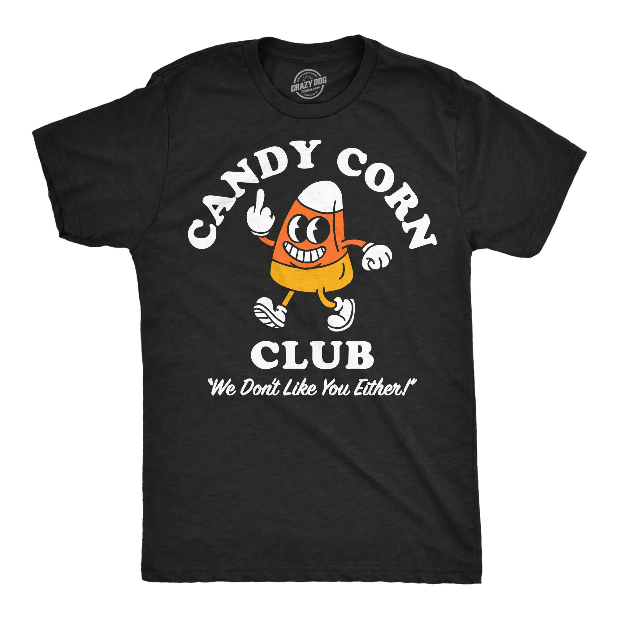 Mens Funny T Shirts Candy Corn Club Halloween Candy Tee For Men Mens Funny T Shirts Cool Vintage Fashion T-Shirt Gift Classic Menswear Halloween Apparel for Men Funny offensive Short Sleeve Novelty Tees for Black -