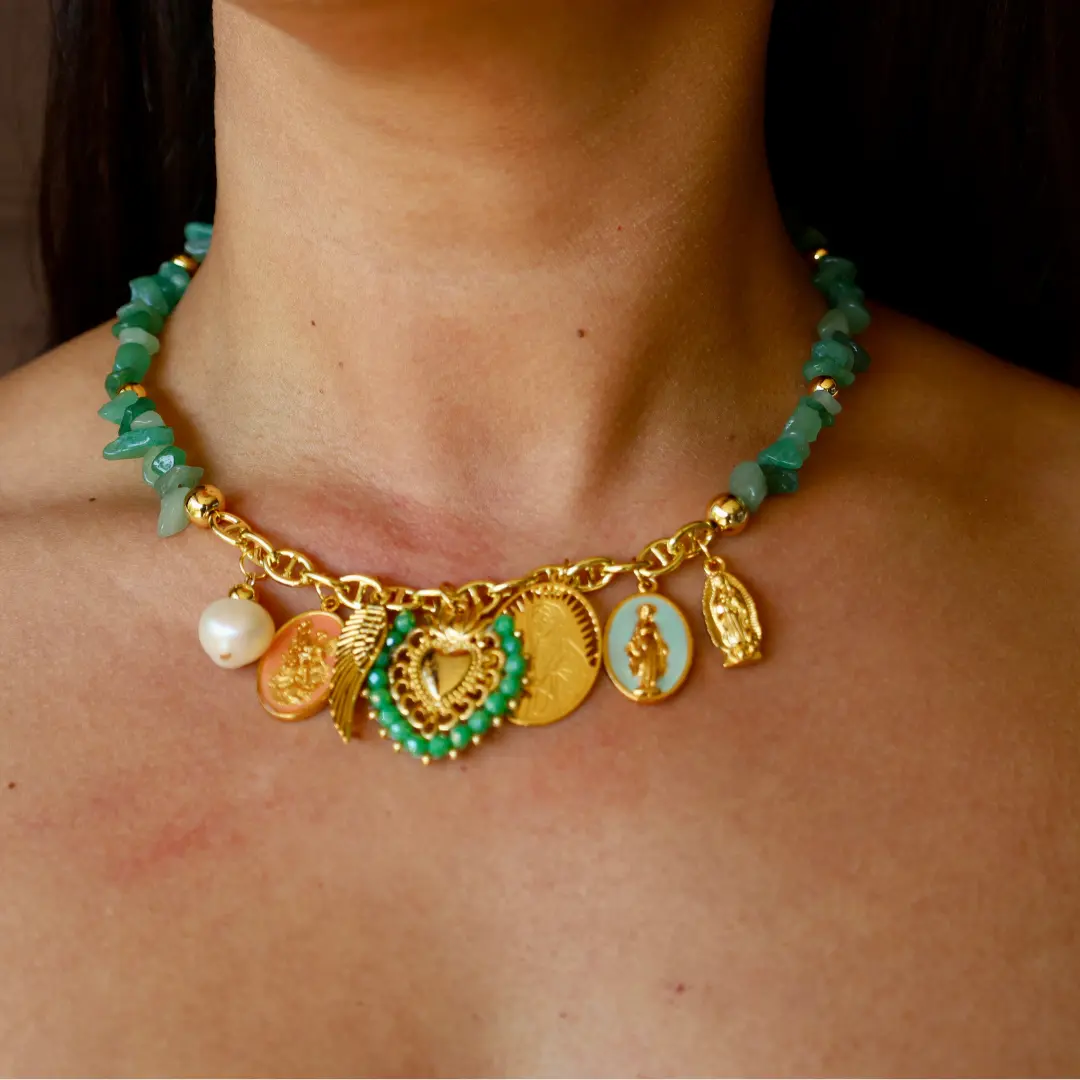 Jade Stone Necklace - Birthstone Necklace for Women