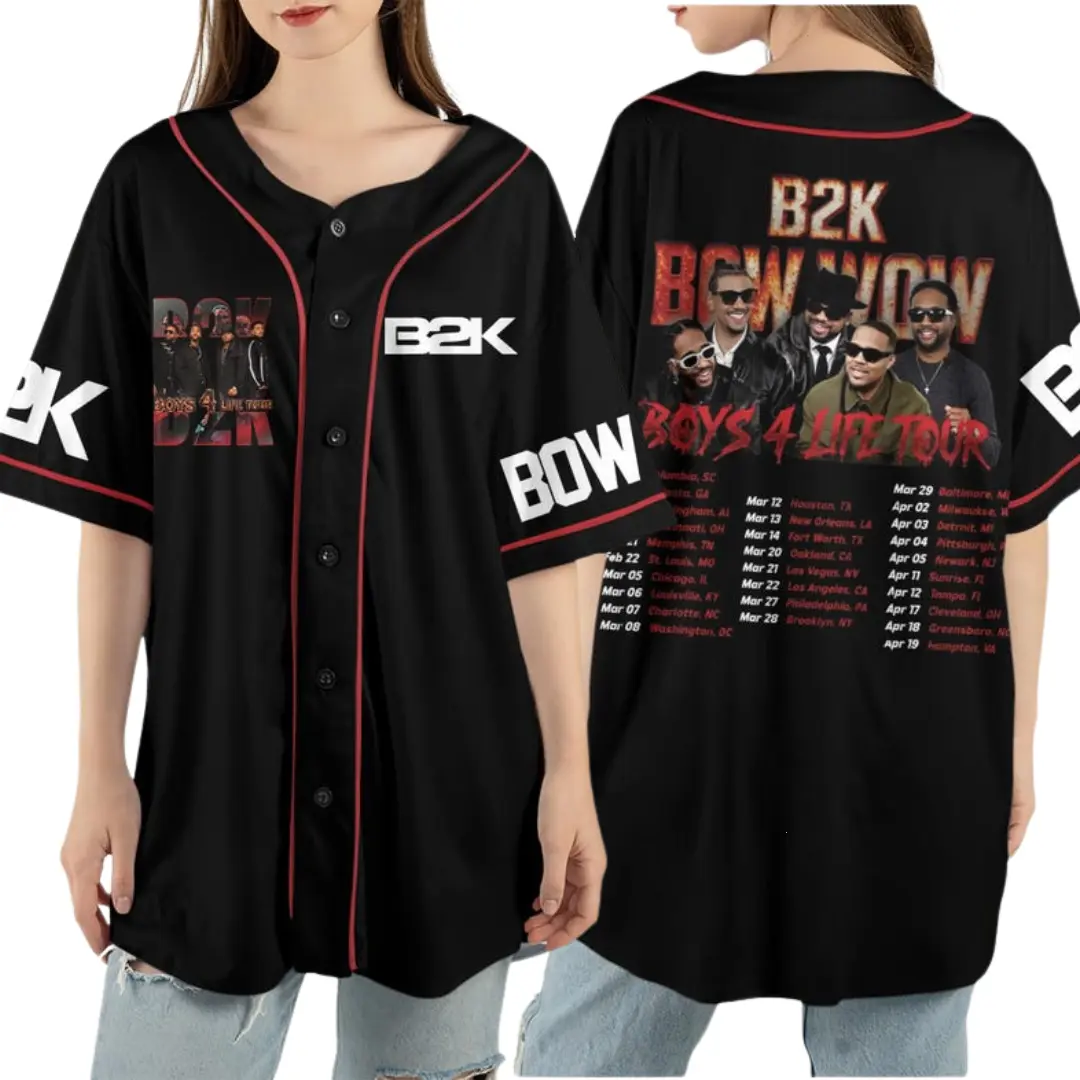 B2K Boys 4 Life Tour Baseball Jersey, B2K Bow Wow R&B Throwback Concert Shirt, 2000s Hip Hop Jersey, B2K Fan Outfit, Nostalgia Streetwear - TikTok Shop B2K Boys 4 Life Tour Baseball Jersey, B2K Bow Wow R&B Throwback Concert Shirt, 2000s Hip Hop Jersey, B2K Fan Outfit, Nostalgia Streetwear - TikTok Shop