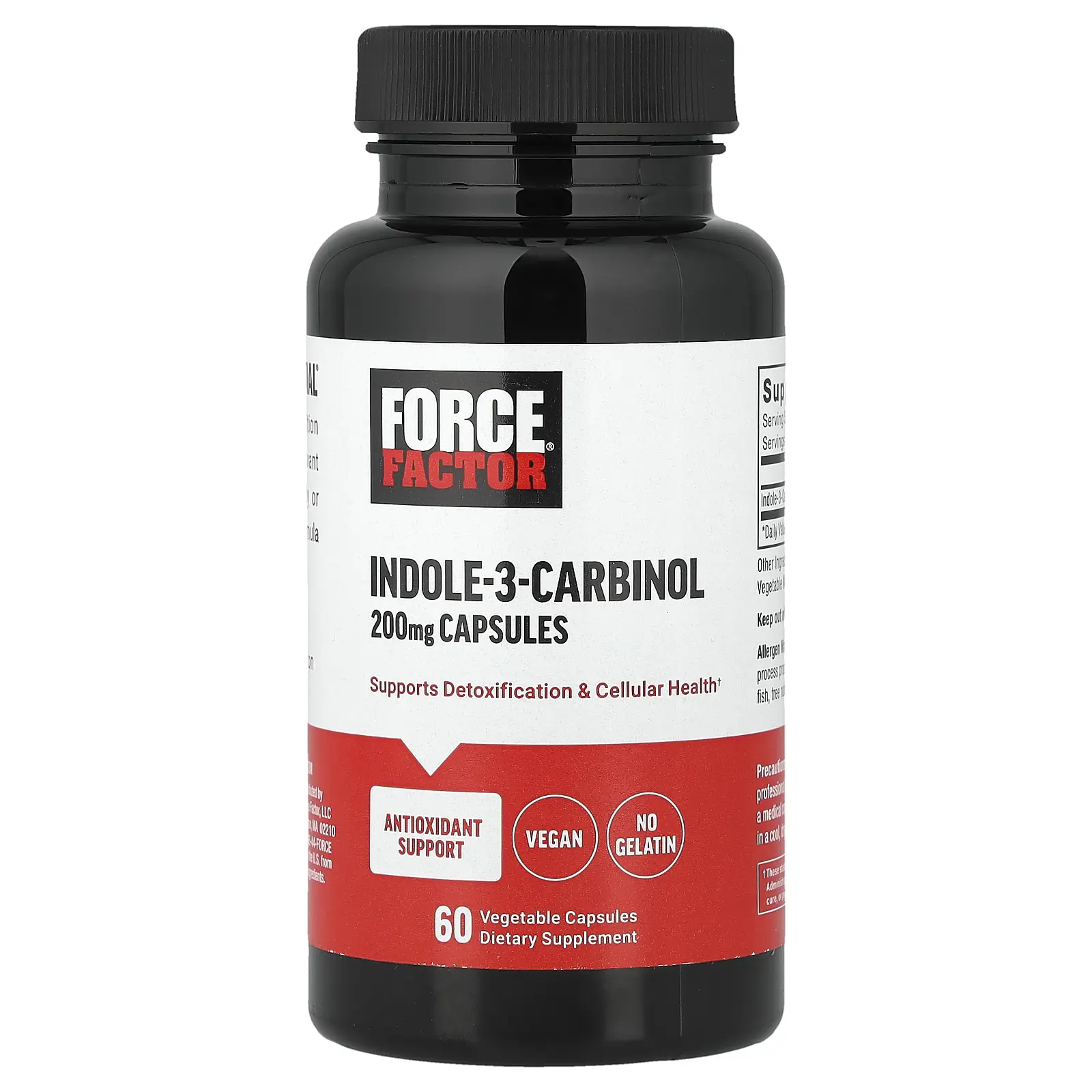 Force Factor Idole-3-Carbinol, 200 mg, 60 Vegetable Capsules
