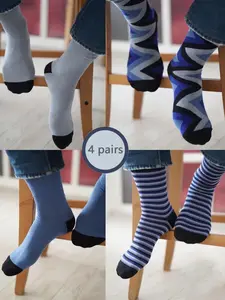 Men Women Mid-Calf Socks, Warm Breathable Casual Sports Office Travel Cotton Socks, Soft Daily Wear for All Seasons