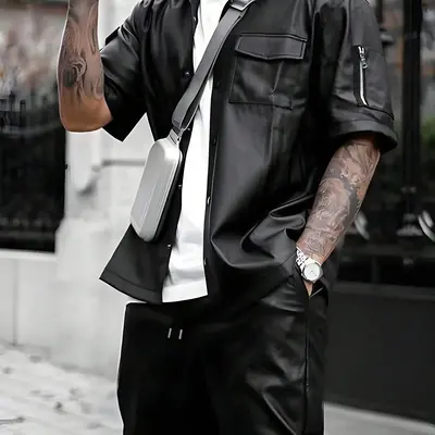 style concert black attire male