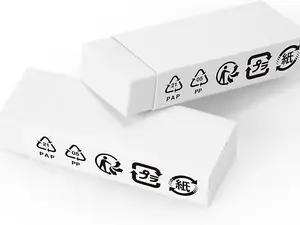 Block White Eraser for school , 2 Count (Pack of 1)