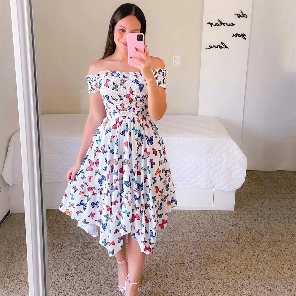 green floral off the shoulder dress Green Floral Ruffle Off Shoulder Maxi Dress