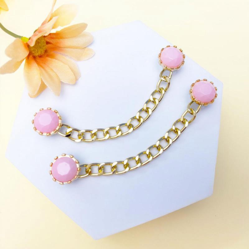 20pcs Bling Plastic Butterfly Flower Sparkling Rhinestones Diy Shoe Decoration Charms For Women's Party Favor Pink Footwear Pearl