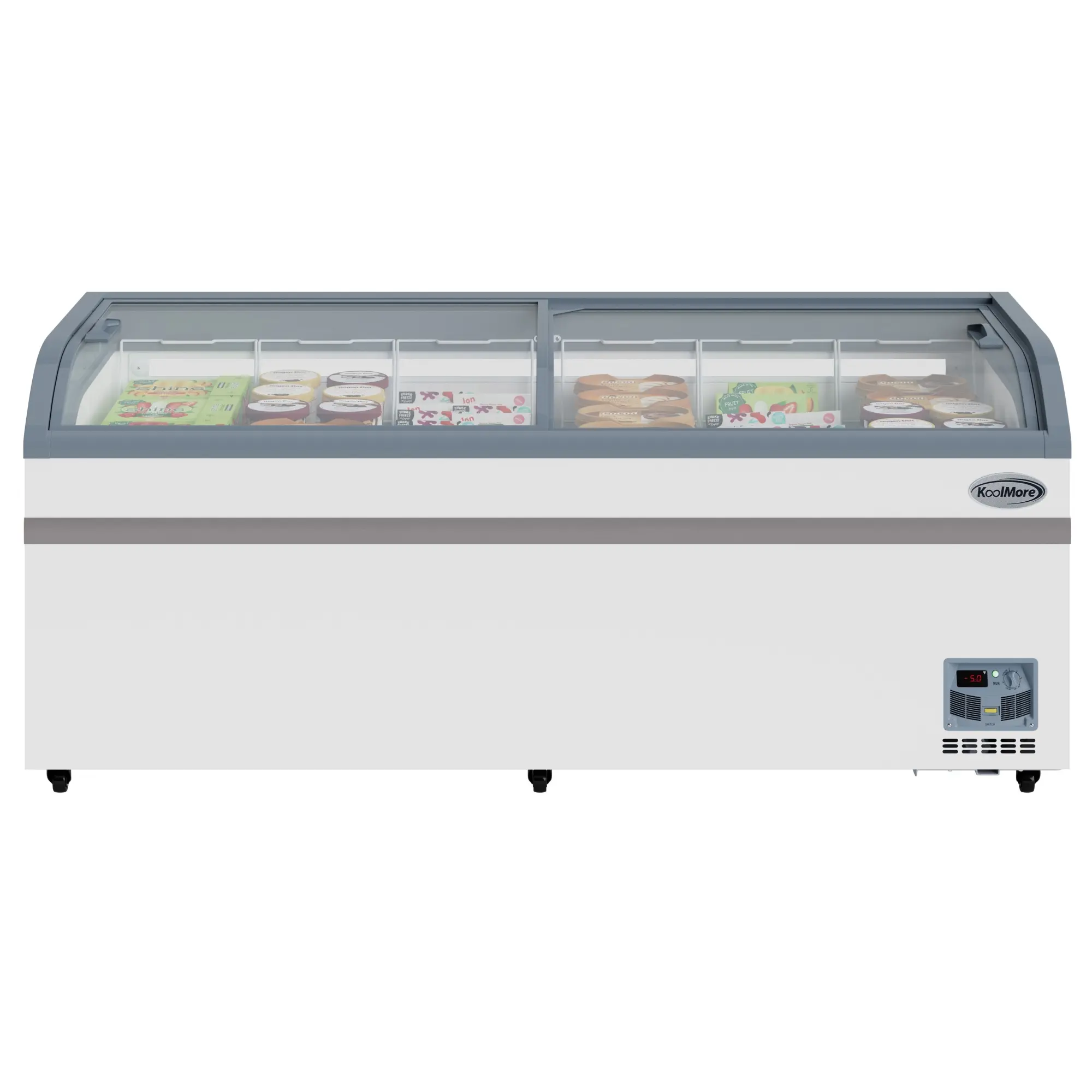 78 Inch Manual Defrost Island Chest Freezer 19 cu. ft. Capacity in White