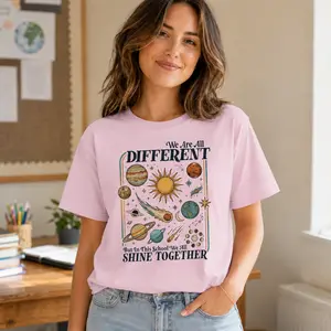 Shine Together Shirt, Teacher T Shirt, Solar System Classroom Graphic, Back To School Gift