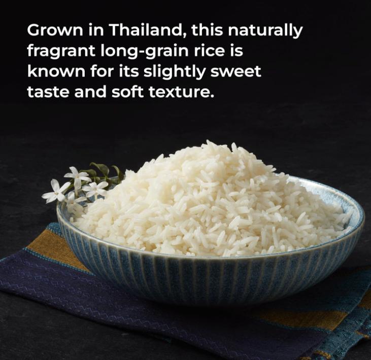 Thai Hom Mali White Jasmine Rice - Prime Grade White Rice - 10 lb Bag