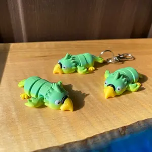 Parrot Fidget Toys and Keychains - Assorted Designs with Keyring Attachment, Vibrant Options for Children and Adults