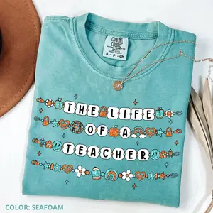Comfort Colors The Life of a Teacher Shirt, Back to School Teacher Shirt, New Teacher Gift, Teacher Appreciation,Teacher Friendship Bracelet Shirt, Elementary School Shirt