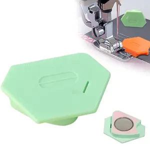 Magnetic Seam Guide for Sewing Machine: 2025 Upgraded Polygonal Strong Magnetic Gauge - Multifunctional Tool Seam Guide Hemmer with Scale Universal Sewing Accessories (Green)