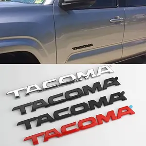 3D Car Sticker Logo V6 4X4 SR5 TACOMA Trunk Badge Door Waier Line C-Pillar Emblem Decals For Toyota TACOMA N170 N260 N300 N400