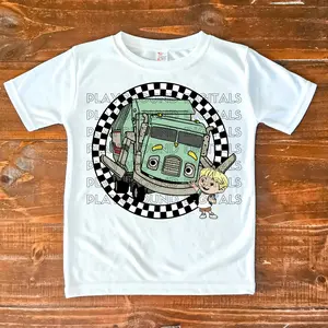 Trash Truck Matching Shirt, Trash Truck Birthday Tee, Short Sleeve Cotton Shirt, Birthday Gift For Boy, Girl, Birthday Gifts