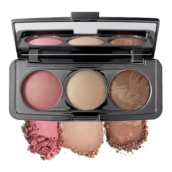 Pink Blush, Pearl Highlighter, Marbled Blush-Bronzer, Soft Glow