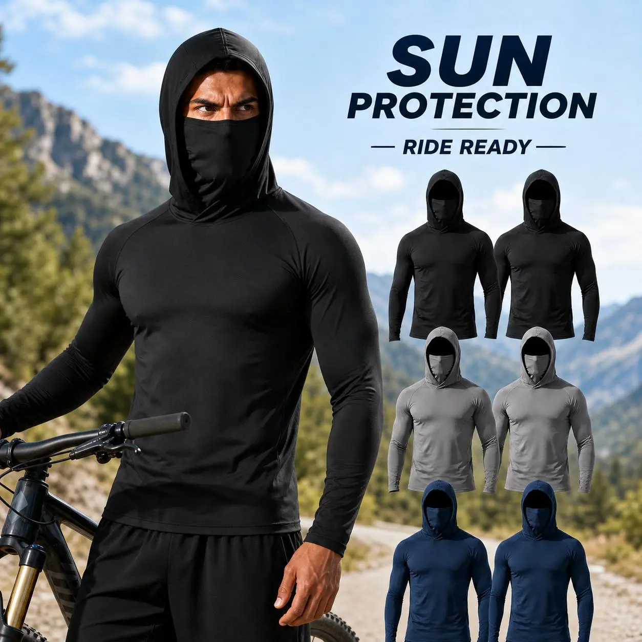 Pack of 6(2 Black+2 Gray+2 Blue)