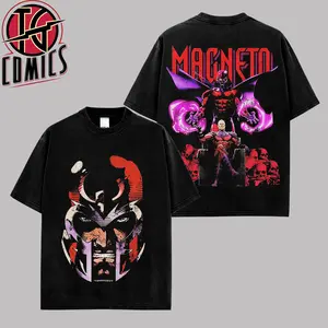 [IG] Magneto Comic Graphic Premium Cotton T-Shirt (Made In US), X-Factor MCU Comic Graphic Tee, Super Hero MCU Universe Comics Book Fans Shirt, Comic Book Outfit, Gift For Hero Fans
