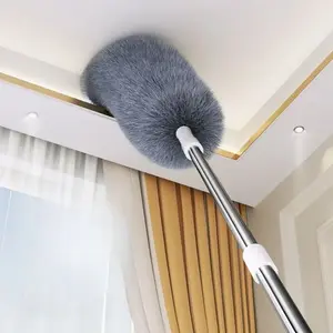 Adjustable & Bendable Microfiber Duster, Washable Reusable Cleaning Tool for High Ceilings, Furniture & Cars, Great for Sweeping Spider Webs Under Bed, Extendable Microfiber Duster