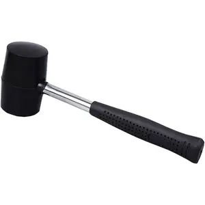8oz Rubber Mallet Hammer for Flooring, Tent Stakes, Woodworking, Camping, Soft Blow Tasks without Damage