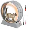 REBUYHOME Cat Exercise Wheel, 39/31.5 Inch Cat Wheel for Indoor Cats, Upgraded Version with Carpeted Runway & Free Cat Teaser, Plastic Cat Running Wheel for Daily Exercise & Weight Loss, Multiple Colors Available,petlovers,SummerVibes