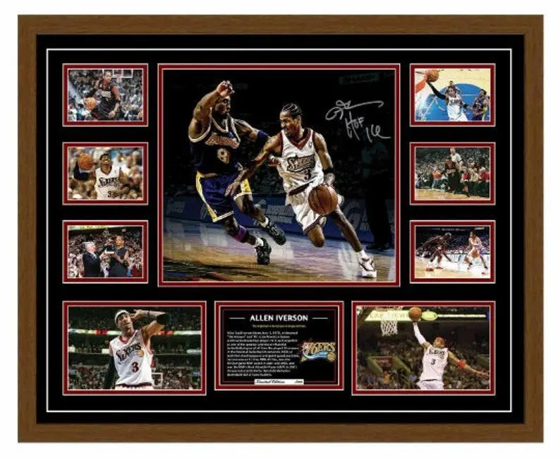 ALLEN IVERSON PHILADELPHIA 76ERS SIGNED PHOTO LIMITED EDITION UNFRAMED MEMORABILIA
