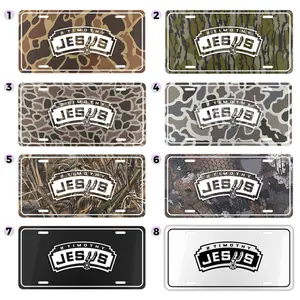 2 Timothy Jesus License Plate, 12 x 6 Aluminum Vanity Tag, Camo Patterns, Christian Auto Decor, Custom Vehicle Plate, Best Gift for US Vehicles