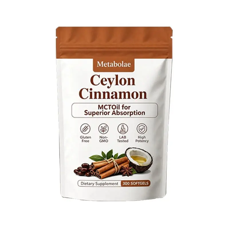Metabolae Ceylon Cinnamon Capsules, 300 Softgels, Pure Cinnamon Extract, Gluten Free, Daily Nutritional Support